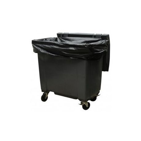 0104060318 - Housse container 750L/ BD Noir - Carton de 5 paquets de 10 housses