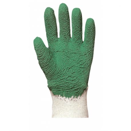 Gant jardin latex crêpé vert 