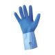 0310694 - Gant latex main adhérisée bicolore bleu sur jersey coton