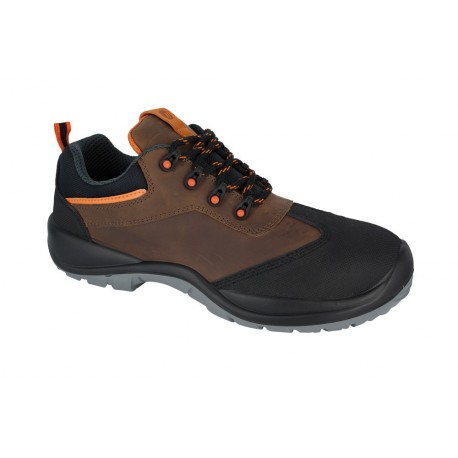 1411716 - Chaussure de sécurité basse marron/noire/orange - la paire