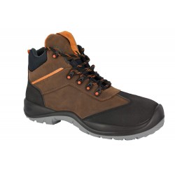 1410723 - Chaussure de sécurité haute noire/marron/orange - la paire