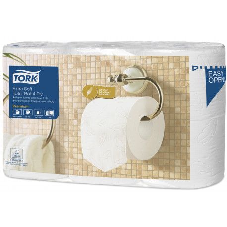 Papier toilette Écolabel 4 plis Premium Tork T4- 42 rouleaux de 153 formats