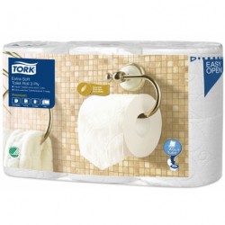 Papier toilette Ecolabel 3 plis Tork Aqua Tube-42 rouleaux de 170 formats