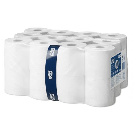 Papier toilette 2 plis Tork compact -24 rouleaux de 400 formats