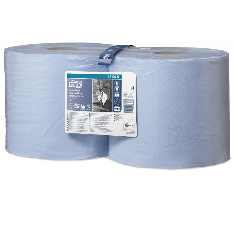 Bobine de nettoyage 3 plis - Bleu - 38x27cm