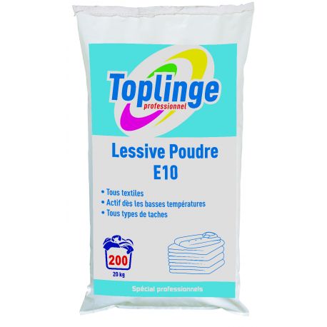 Lessive en poudre blanc et couleur Toplinge 20 kg