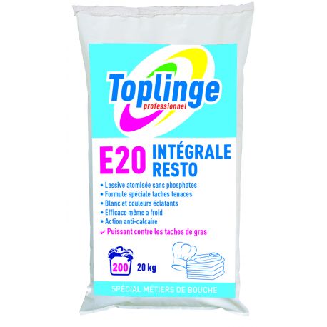 Lessive en poudre Toplinge E20 Intégrale Resto 20 kg