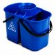 Seau essoreur bi-bacs bleu TTS 8 L + 6 L