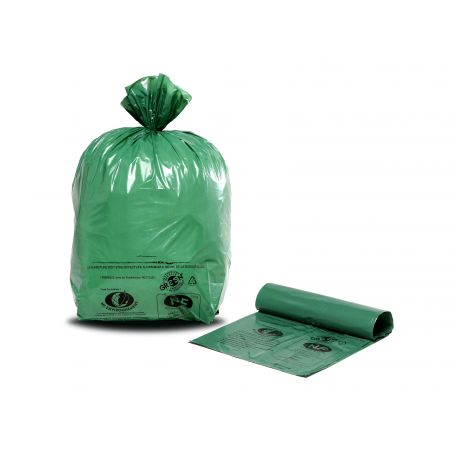 Sac poubelle recyclé lien classique 50 L 30 microns-carton de 500