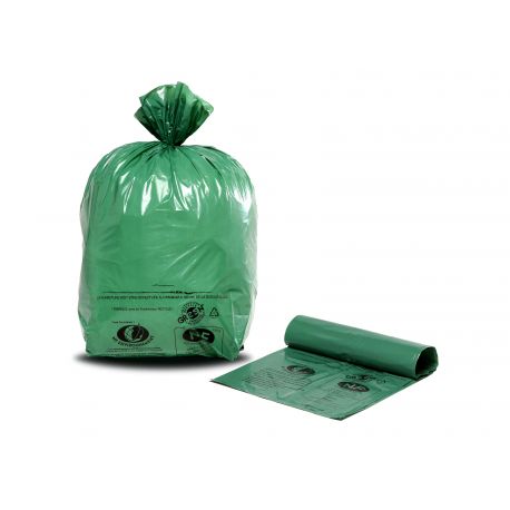 Sac poubelle recyclé lien classique 30 L 25 microns-carton de 500