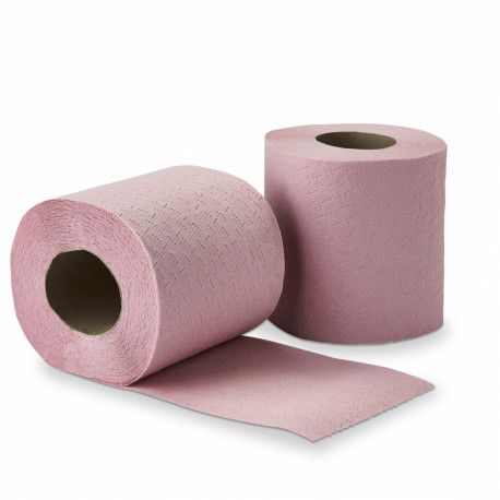 Papier toilette rouleau professionnel 2 plis rose