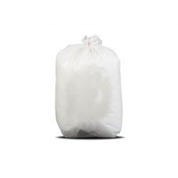 Sac poubelle lien classique 20 L 11 microns blanc - carton de 1 000