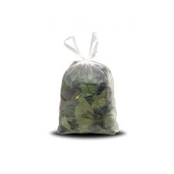 Sac poubelle transparent 50 L lien coulissant  - carton de 100