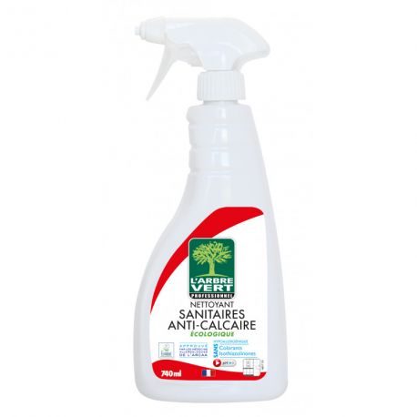 Nettoyant anticalcaire sanitaires Ecolabel L'Arbre Vert pulvérisateur 740 ml-lot de 2