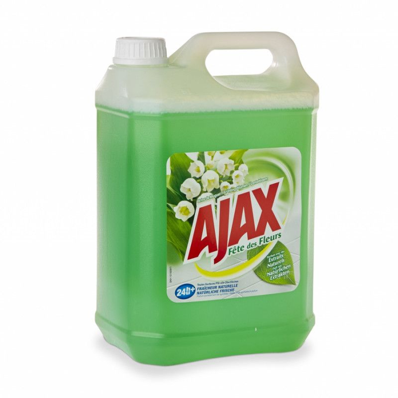 Détergent sol Ajax bidon de 5 L parfumé professionnel