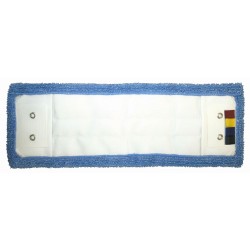 E 270613FRAN - Frange 40cm à poches-languettes, BLEUE, microfibre