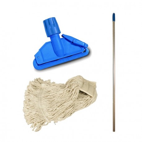 Balai Serpillère Professionnel Zvonema - Tête Large Microfibre Et Coton, Rotation 360° | Pour Bureaux, Garages, Grandes Surfaces